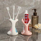 Heart-Shaped Ceramic Toothbrush Holder — product detail view