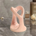 Heart-Shaped Ceramic Toothbrush Holder — size and scale reference