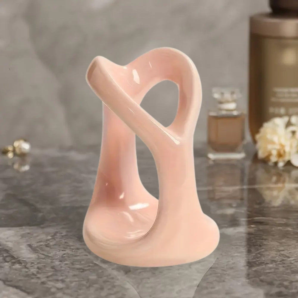 Heart-Shaped Ceramic Toothbrush Holder — size and scale reference