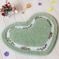 Heart Floral Tufted Bath Mat — material texture close-up
