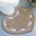 Heart Floral Tufted Bath Mat — product detail view