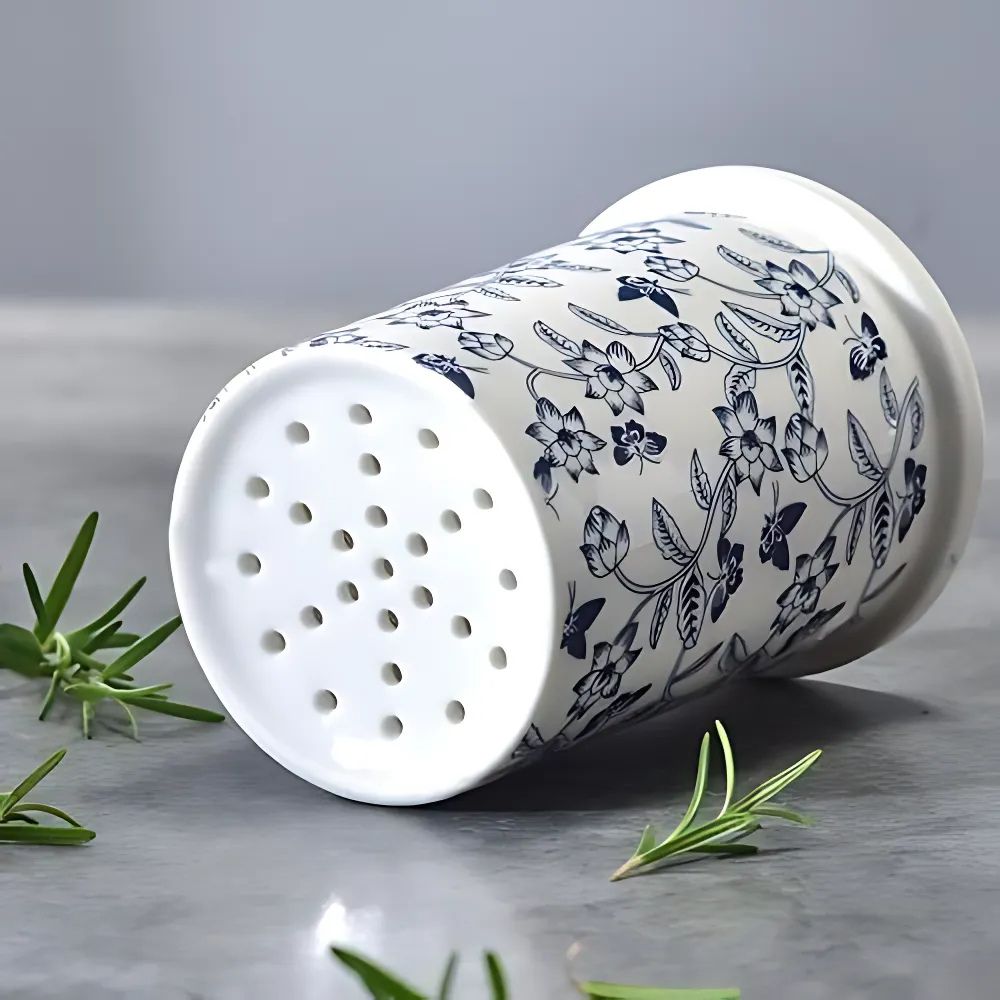 Bloomfield Ceramic Utensil Holder Crock — product in use