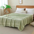 Flora Terry Cotton Weave Blanket — product in use
