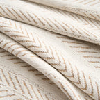 Herringbone Chenille Tassels Sofa Cover — product in use