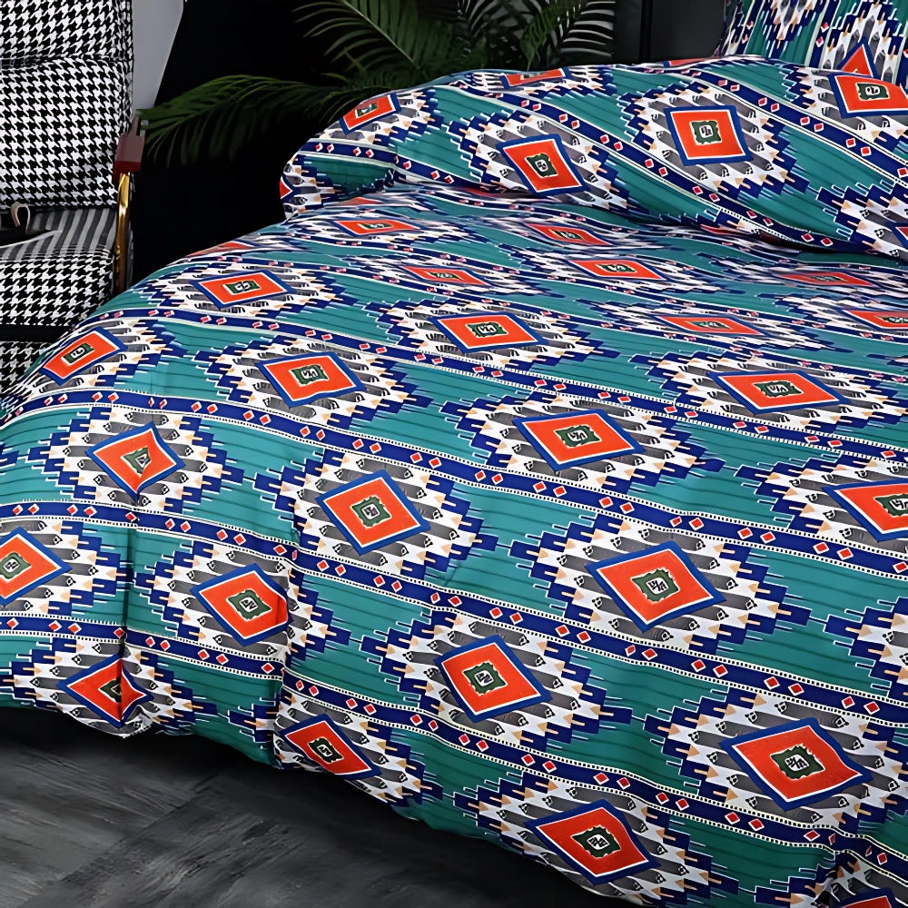 Indara Boho Tribal Print Quilt Cover Set — product close-up