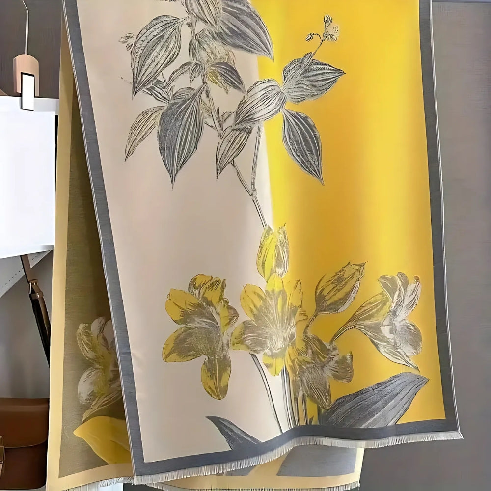 Iris Floral Soft Scarf Shawl — main product photo