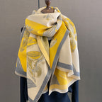 Iris Floral Soft Scarf Shawl — lifestyle shot