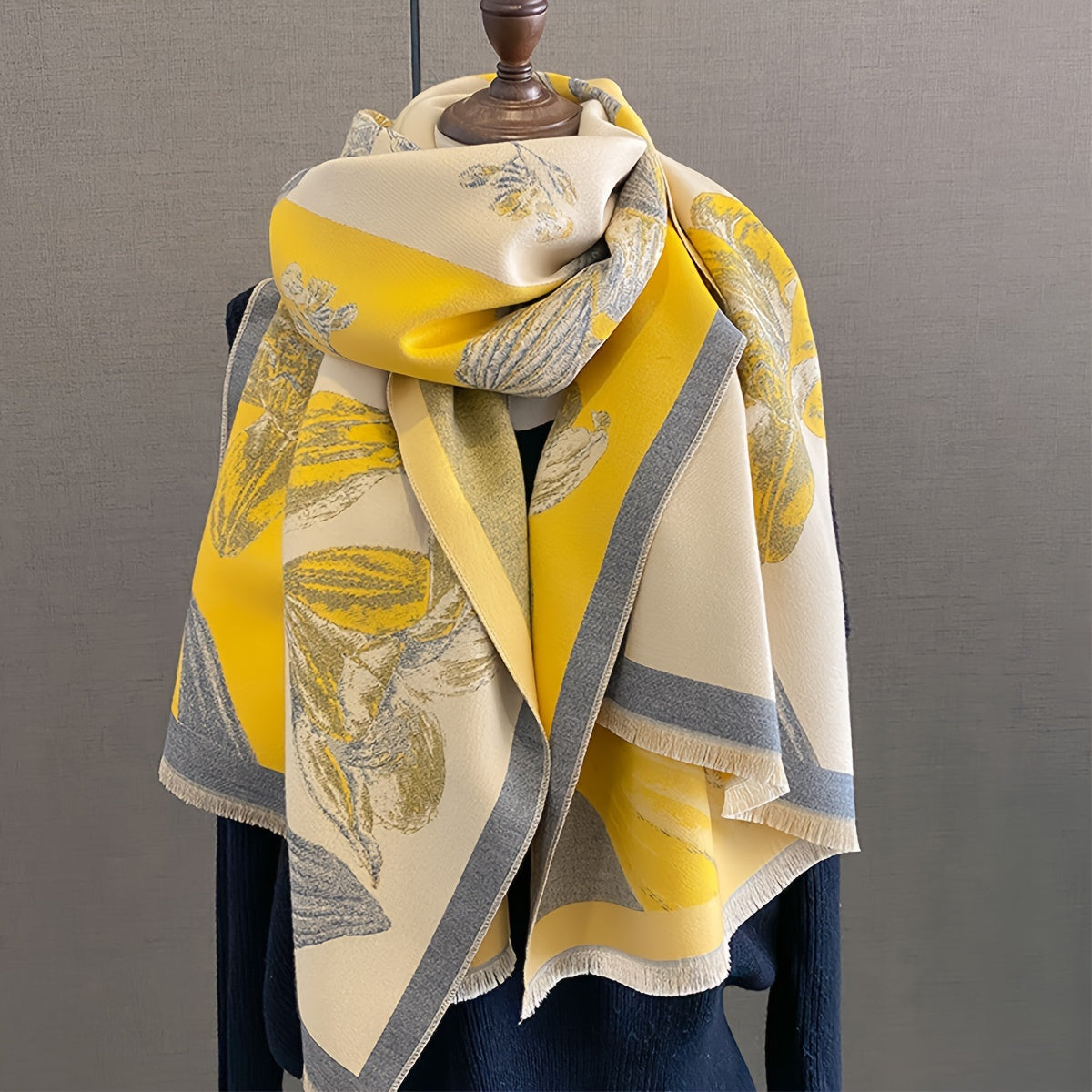 Iris Floral Soft Scarf Shawl — lifestyle shot