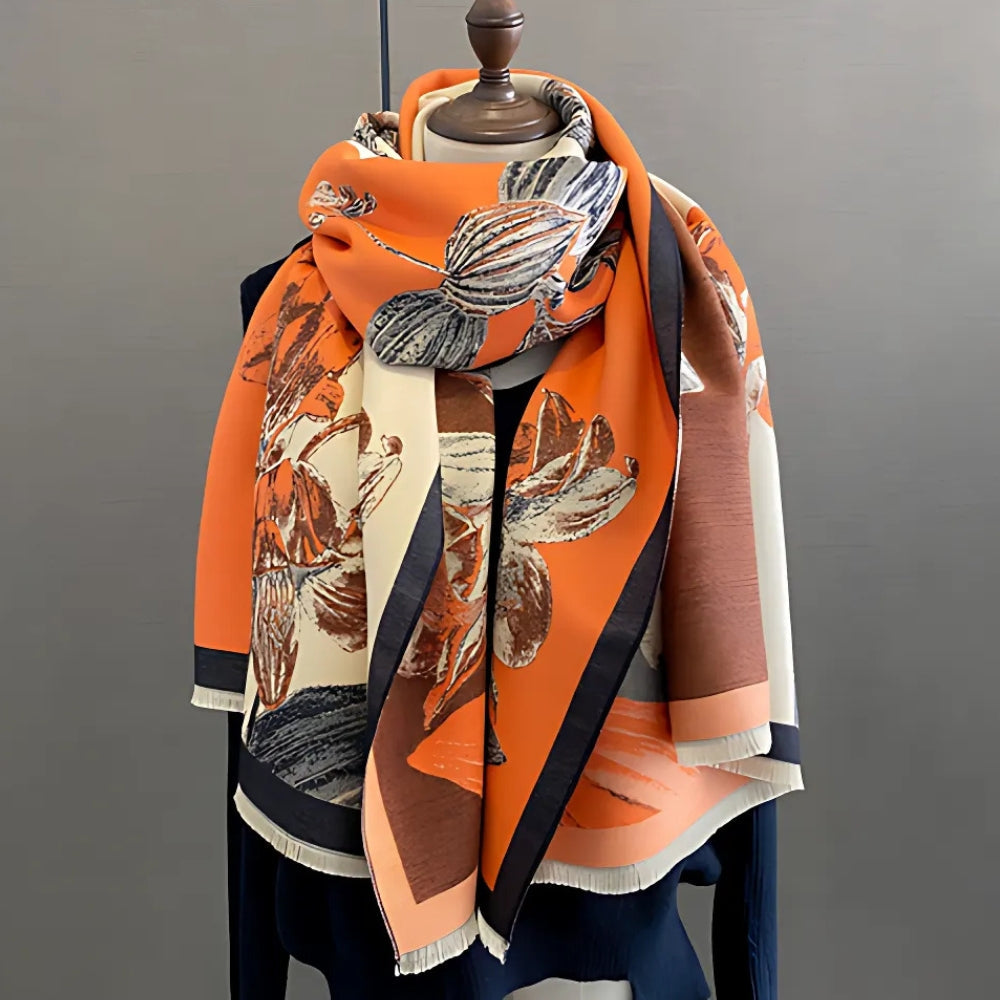Iris Floral Soft Scarf Shawl — additional view
