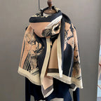 Iris Floral Soft Scarf Shawl — alternate angle view