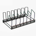 Iron Dish Pot Lid and Utensils Storage Rack — alternate angle view