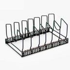 Iron Dish Pot Lid and Utensils Storage Rack — alternate angle view