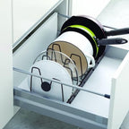 Iron Dish Pot Lid and Utensils Storage Rack — product feature detail