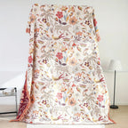 Jungle Bloom Reversible Cotton Blanket — alternate angle view