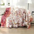 Jungle Bloom Reversible Cotton Blanket — main product photo