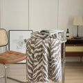 Knitted Zebra Pattern Throw Blanket — main product photo
