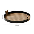 Nordic-Inspired Rattan Weave Tray — alternate angle view