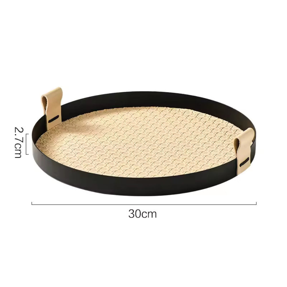 Nordic-Inspired Rattan Weave Tray — additional view