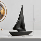 Celestial Drift Sailboat Decor — alternate angle view