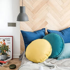 Lavish Velvet Round Cushion — product detail view