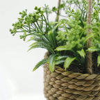 Leafara Hanging Artificial Plant In Woven Basket Pot — additional view