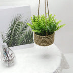 Leafara Hanging Artificial Plant In Woven Basket Pot — size and scale reference