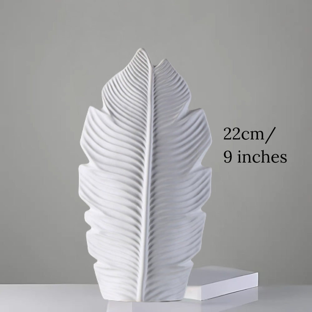 Leafline Ceramic Vase — alternate angle view