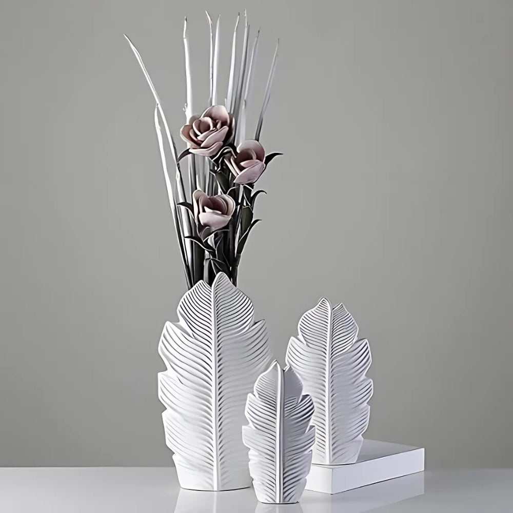 Leafline Ceramic Vase — product detail view