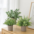Leafora Artificial Plants in Modern Pots Decor | 3pcs Set — product in use