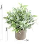 Leafora Artificial Plants in Modern Pots Decor | 3pcs Set — size and scale reference