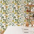 Lemon Bluebird PVC Adhesive Wallpaper — main product photo