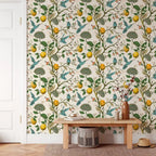 Lemon Bluebird PVC Adhesive Wallpaper — lifestyle shot