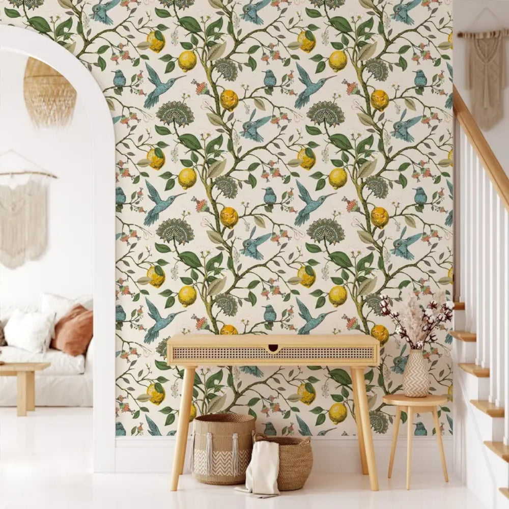 Lemon Bluebird PVC Adhesive Wallpaper — additional view