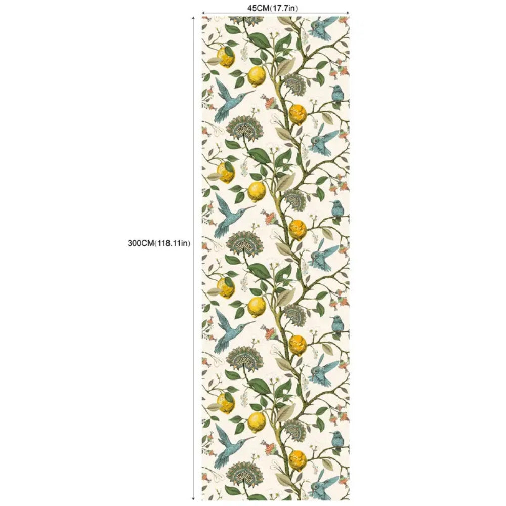 Lemon Bluebird PVC Adhesive Wallpaper — alternate angle view