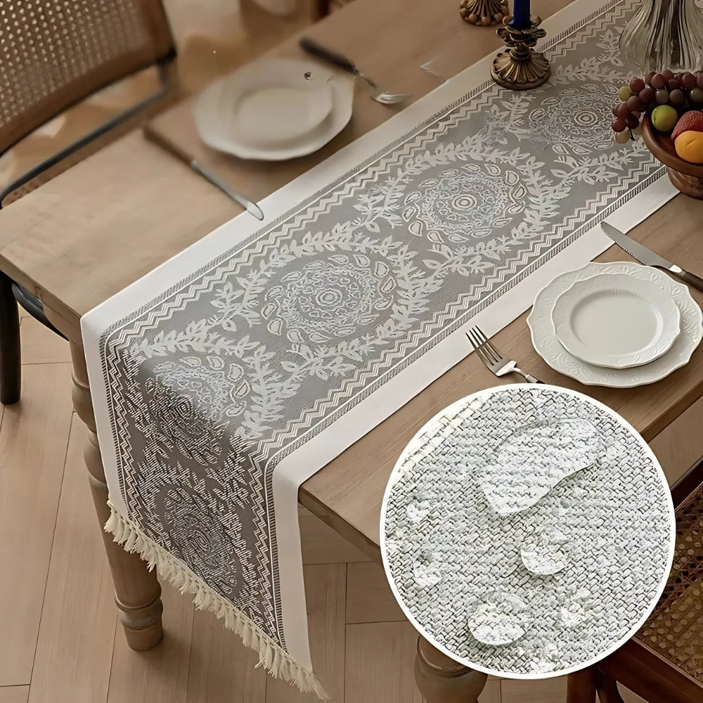 Leona Luxury Linen Table Runner — product detail view