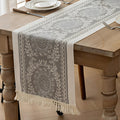 Leona Luxury Linen Table Runner — alternate angle view