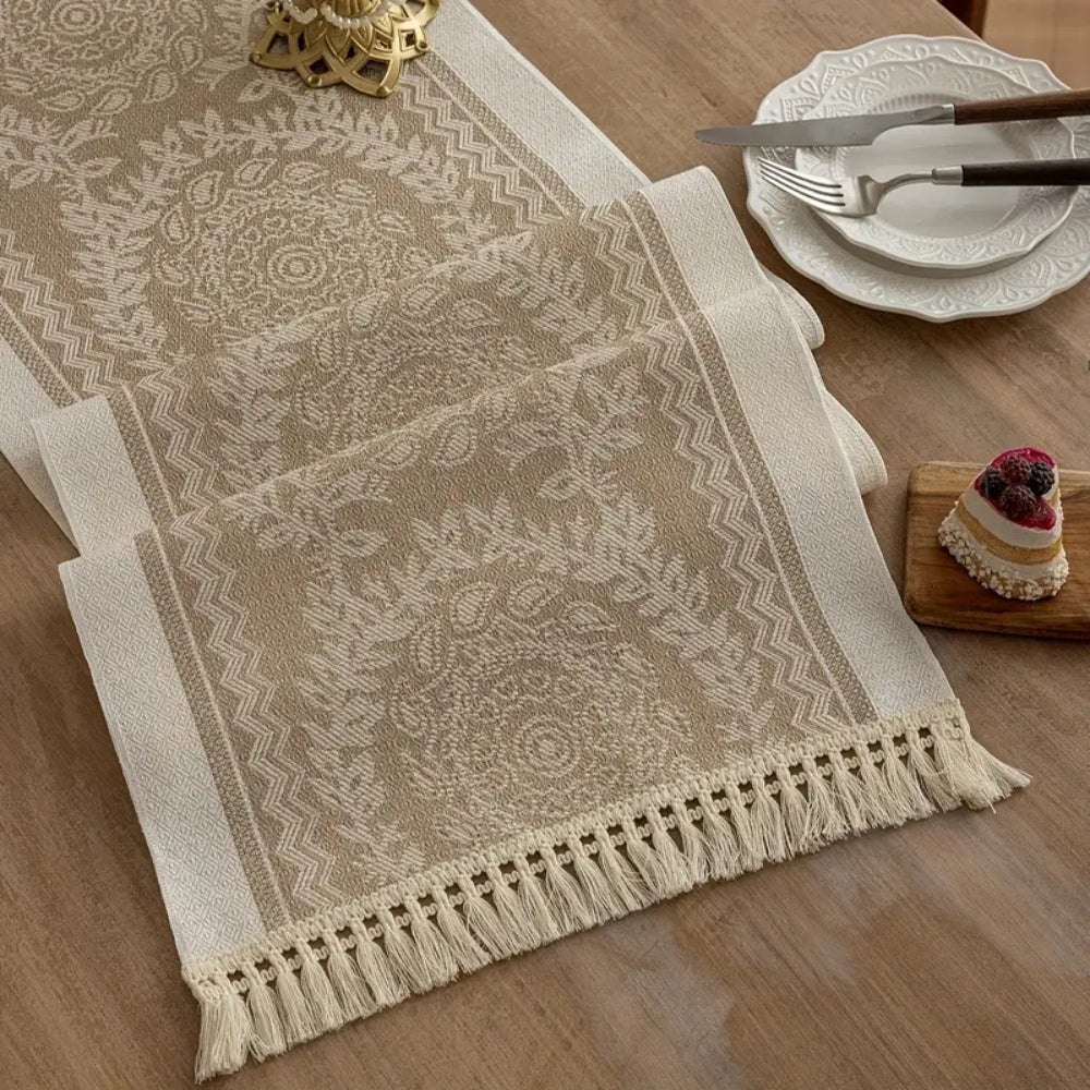 Leona Luxury Linen Table Runner — lifestyle shot