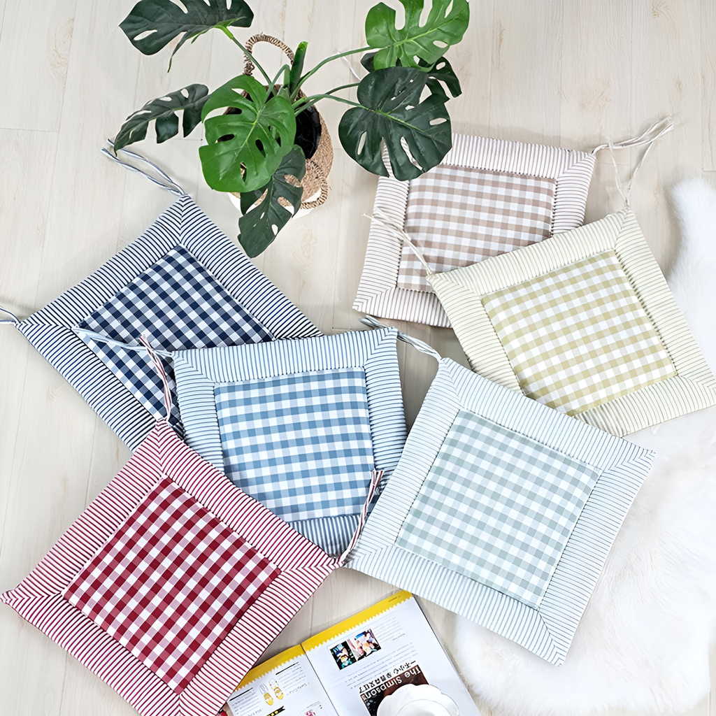 Liven Cotton Seat Pad Dining Chair Cushion — product detail view