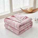 Lure Whisper Rose Cotton Blanket — product close-up