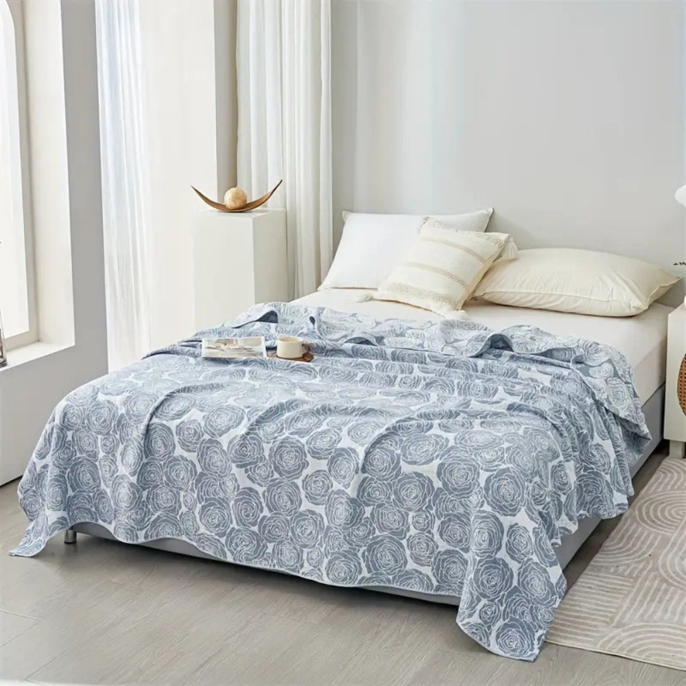 Lure Whisper Rose Cotton Blanket — alternate angle view