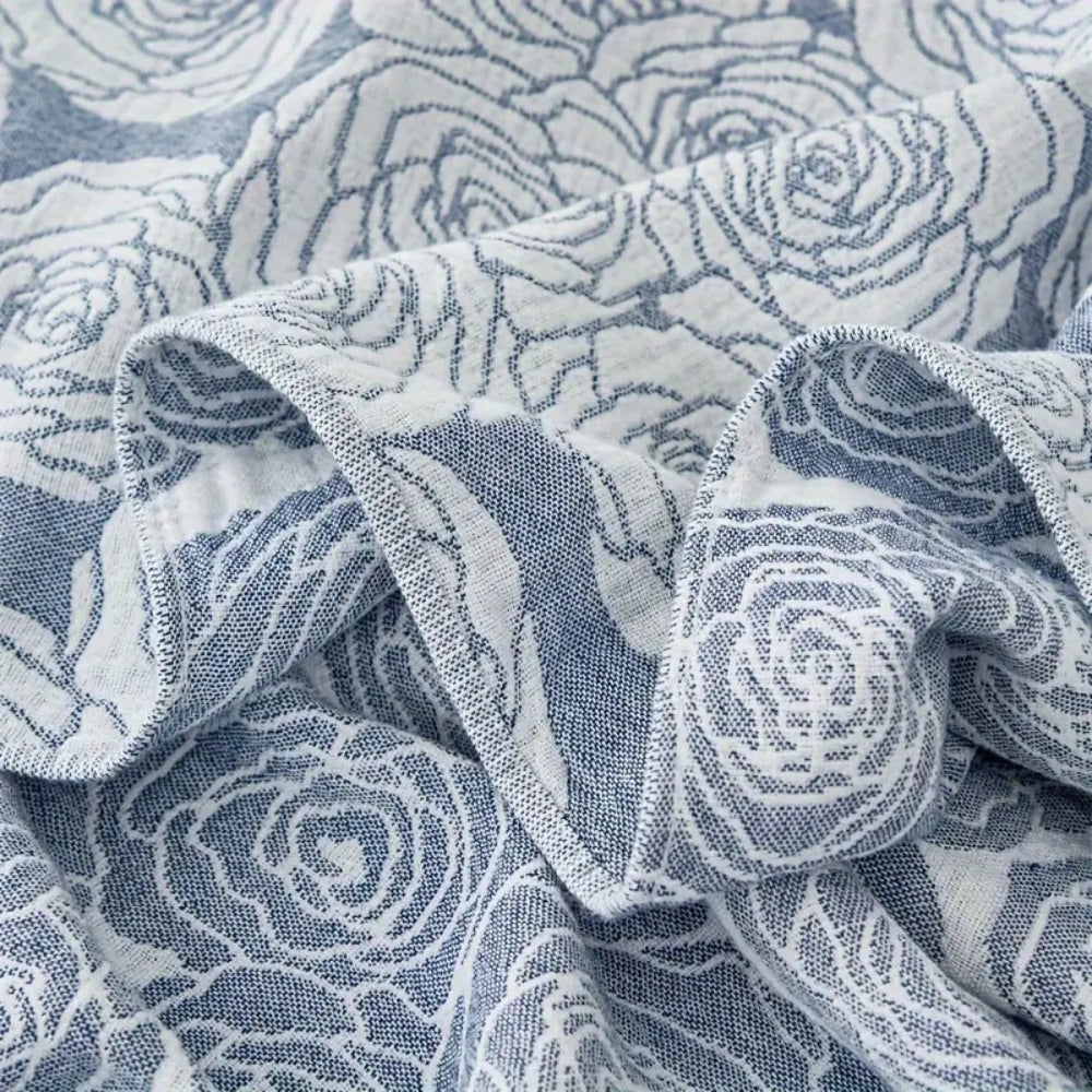 Lure Whisper Rose Cotton Blanket — product feature detail