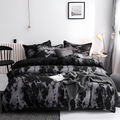 Luxe Black Marble | 3pcs Quilt Cover Sets — product detail view