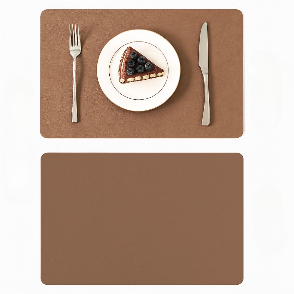 Luxury Vintage Leather Placemat — alternate angle view