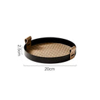 Nordic-Inspired Rattan Weave Tray — size and scale reference