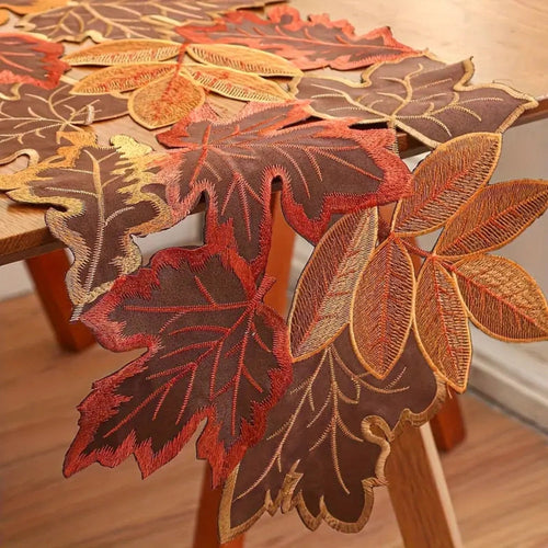 Autumn Leaves Table Runner for Dining Decor — product detail view