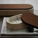 Marble Leather Lid Jewelry Storage Box — product in use