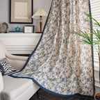 Maribelle Floral Lace-Trimmed Curtain — main product photo