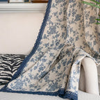 Maribelle Floral Lace-Trimmed Curtain — product detail view