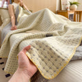 Matelassé Seersucker Reversible Cotton Blanket — alternate angle view