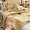 Matelassé Seersucker Reversible Cotton Blanket — product feature detail